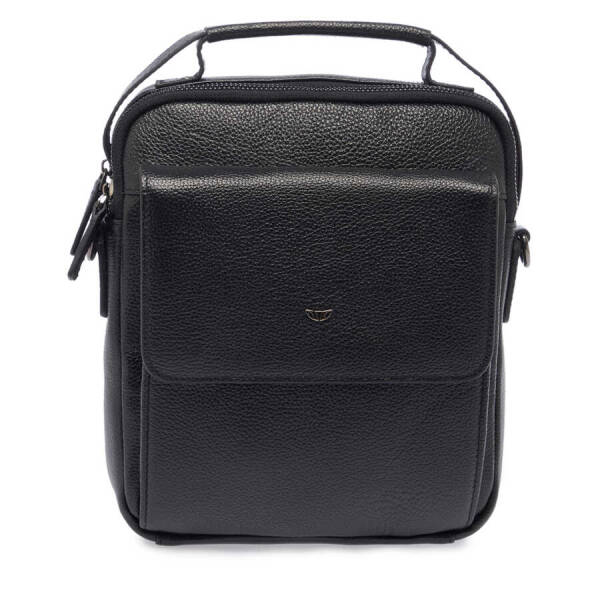 Siyah Hakiki Deri Erkek Çapraz Askılı Çanta - S1AC00021399-A6F - 1