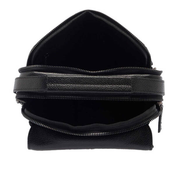 Siyah Hakiki Deri Erkek Çapraz Askılı Çanta - S1AC00021399-A6F - 4