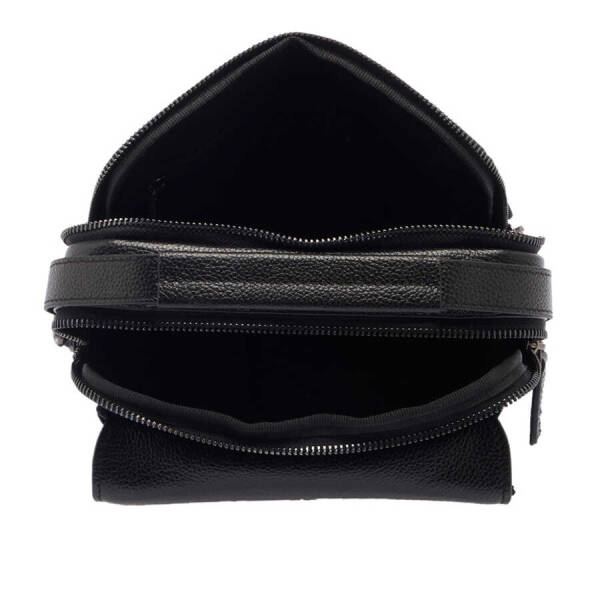 Siyah Hakiki Deri Erkek Çapraz Askılı Çanta - S1AC00021399-A6F - 4