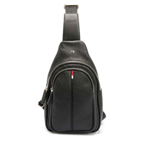 Siyah Hakiki Deri Erkek Çapraz Askılı Çanta - S1AC00021401-A6F - 1