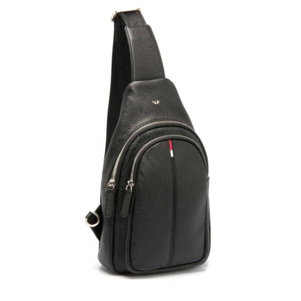 Siyah Hakiki Deri Erkek Çapraz Askılı Çanta - S1AC00021401-A6F - 2