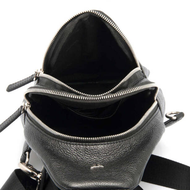 Siyah Hakiki Deri Erkek Çapraz Askılı Çanta - S1AC00021401-A6F - 4