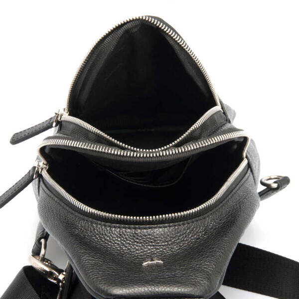 Siyah Hakiki Deri Erkek Çapraz Askılı Çanta - S1AC00021401-A6F - 4