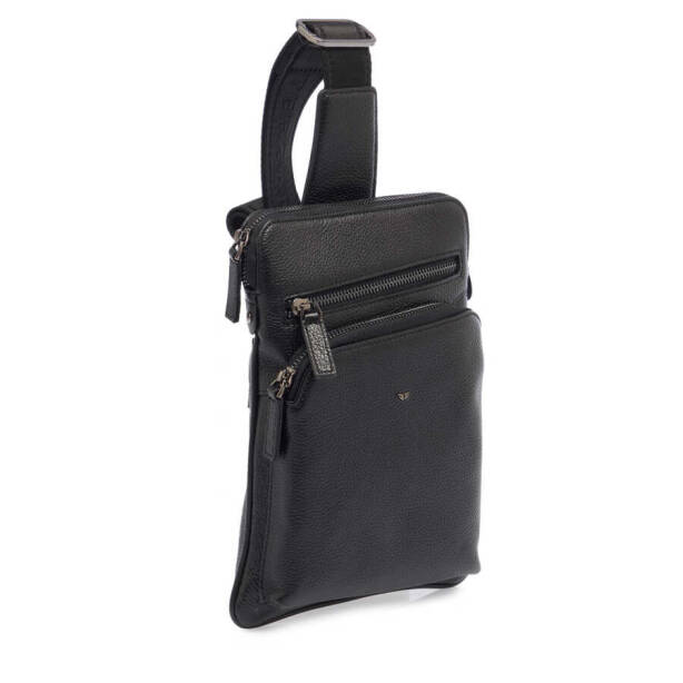 Siyah Deri Erkek Çapraz Askılı Çanta - S1AC00021402-A6F - 2