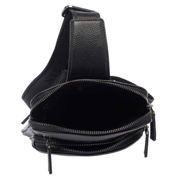 Siyah Deri Erkek Çapraz Askılı Çanta - S1AC00021402-A6F - 4