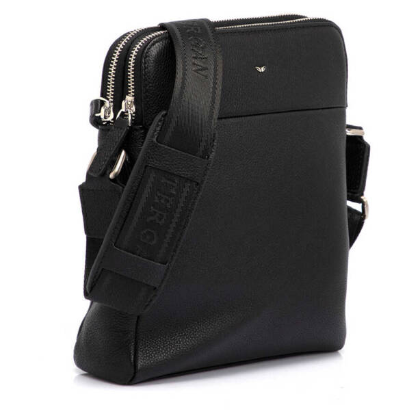 Siyah Hakiki Deri Erkek Çapraz Askılı Çanta - S1AC00021408-A6F - 2
