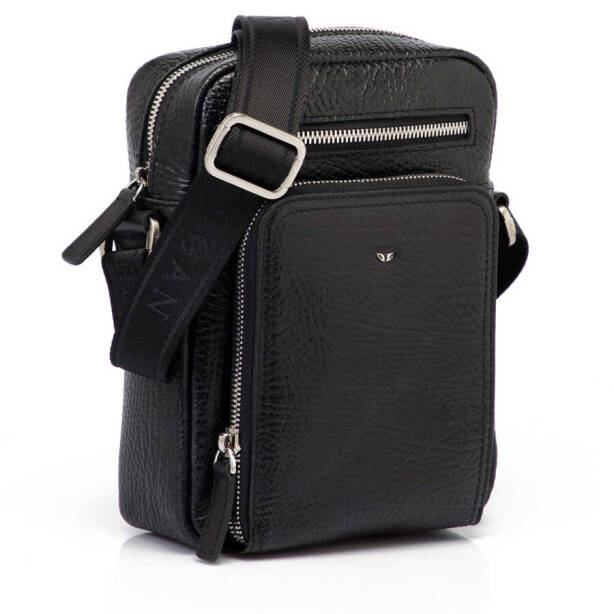 Siyah Deri Erkek Çapraz Askılı Çanta - S1AC00021430-P6Y - 2