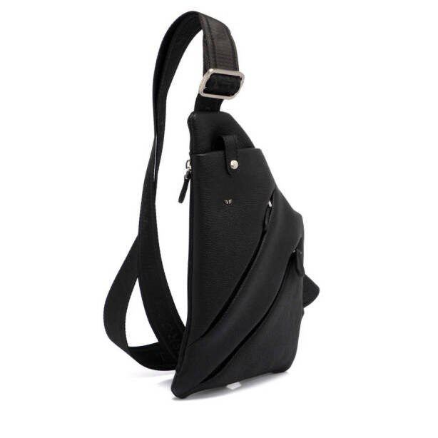 Siyah Hakiki Deri Erkek Çapraz Askılı Çanta - S1AC00021439-A6F - 2
