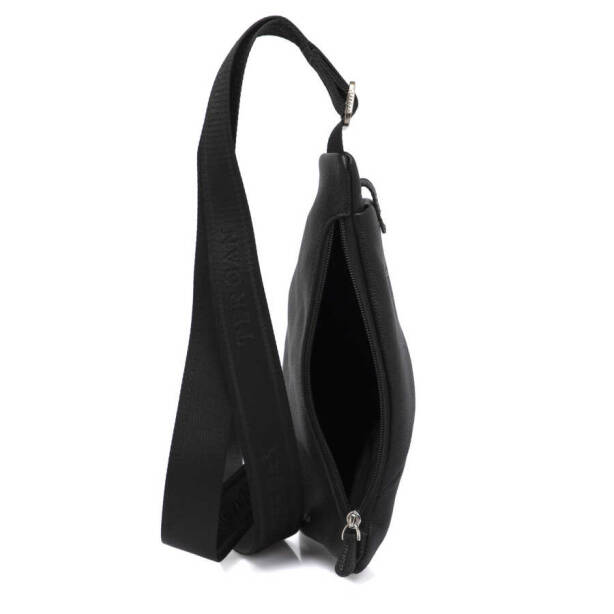 Siyah Hakiki Deri Erkek Çapraz Askılı Çanta - S1AC00021439-A6F - 4
