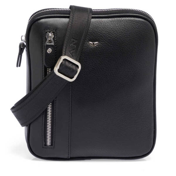 Siyah Deri Erkek Çapraz Askılı Çanta - S1AC00021472-A85 - 1