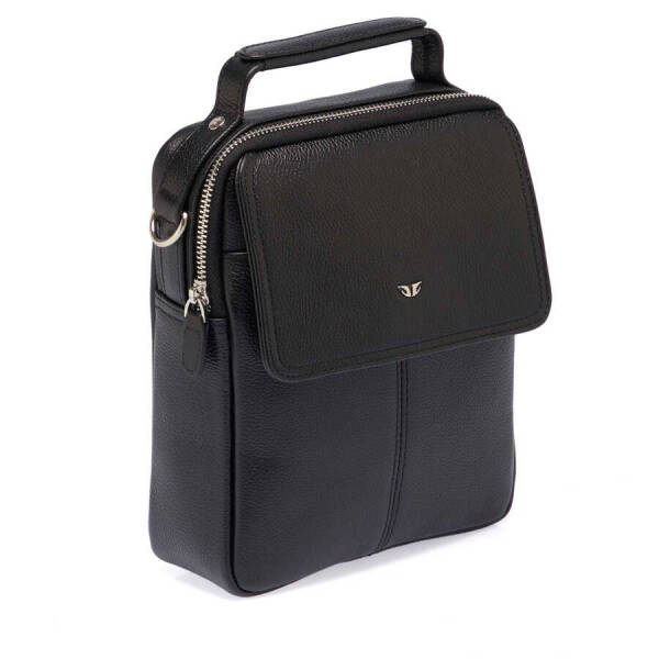 Siyah Deri Erkek Çapraz Askılı Çanta - S1AC00021475-A6F - 2