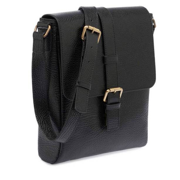 Siyah Deri Erkek Çapraz Askılı Çanta - S1AC00021478-P2Y - 2