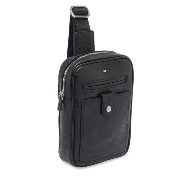 Siyah Deri Erkek Çapraz Askılı Çanta - S1AC00021479-A6F - 2