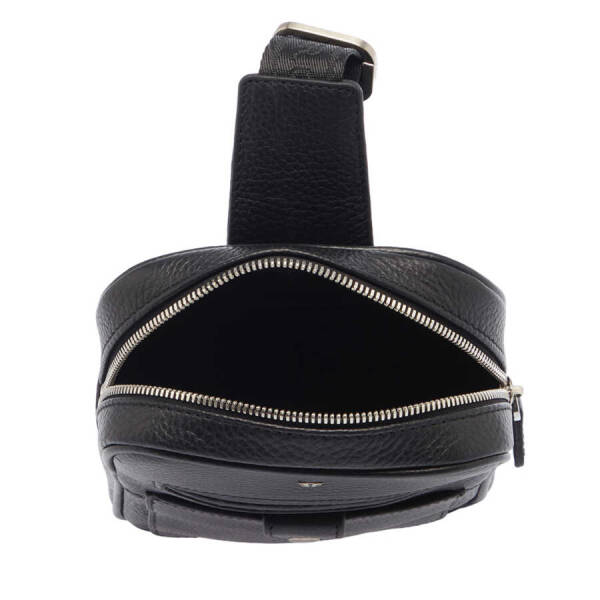 Siyah Deri Erkek Çapraz Askılı Çanta - S1AC00021479-A6F - 4