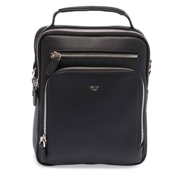 Siyah Hakiki Deri Erkek Çapraz Askılı Çanta - S1AC00021482-A41 - 1