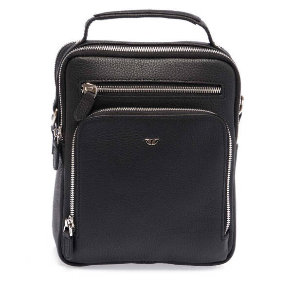 Siyah Hakiki Deri Erkek Çapraz Askılı Çanta - S1AC00021482-A41 - 1