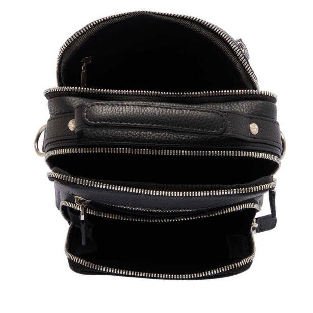 Siyah Hakiki Deri Erkek Çapraz Askılı Çanta - S1AC00021482-A41 - 4