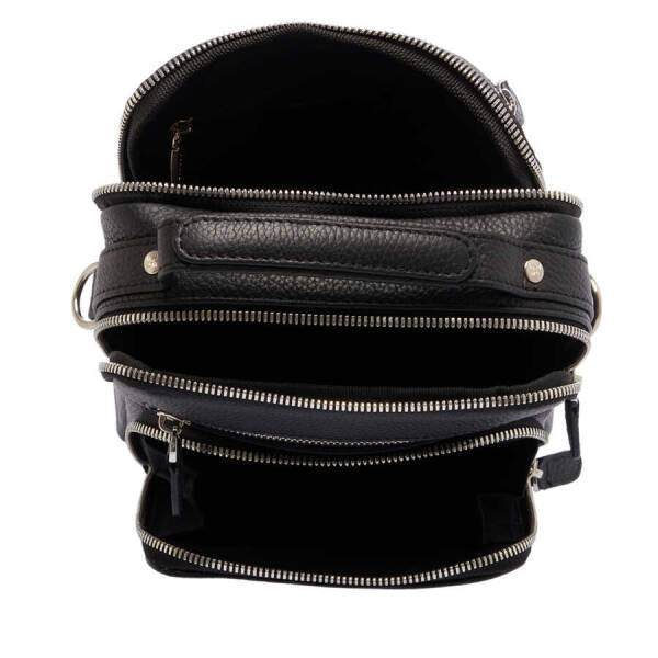 Siyah Hakiki Deri Erkek Çapraz Askılı Çanta - S1AC00021482-A41 - 4