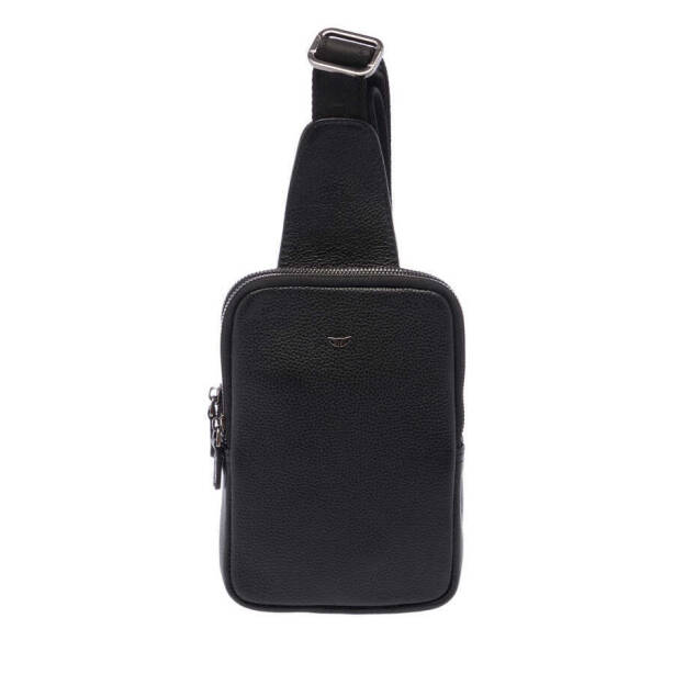 Siyah Deri Erkek Çapraz Askılı Çanta - S1AC00021487-A6F 