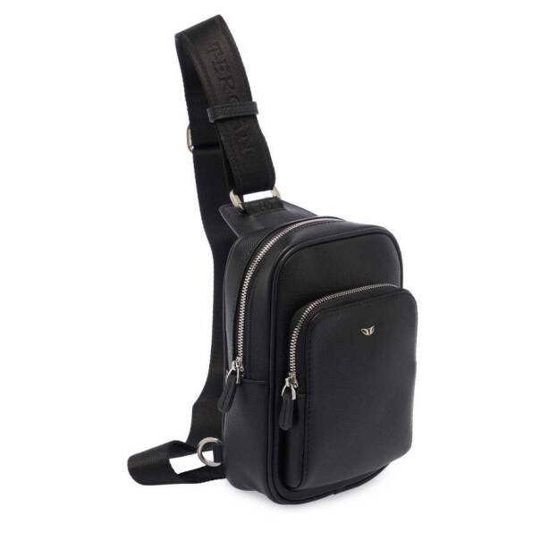 Siyah Deri Erkek Çapraz Askılı Çanta - S1AC00021490-U9G - 2