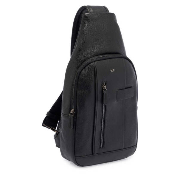 Siyah Deri Erkek Çapraz Askılı Çanta - S1AC00021492-S3J - 2