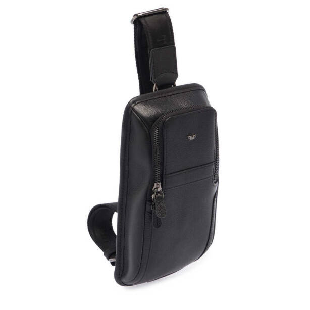 Siyah Deri Erkek Çapraz Askılı Çanta - S1AC00021500-U9G - 2