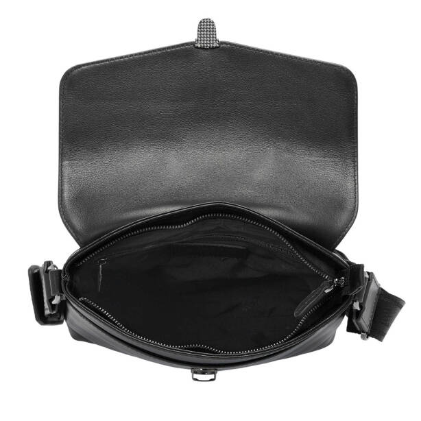 Siyah Deri Erkek Çapraz Askılı Çanta - S1AC00021516-A85 - Tergan