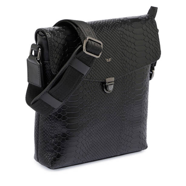 Siyah Deri Erkek Çapraz Askılı Çanta - S1AC00021516-Z32 - 2