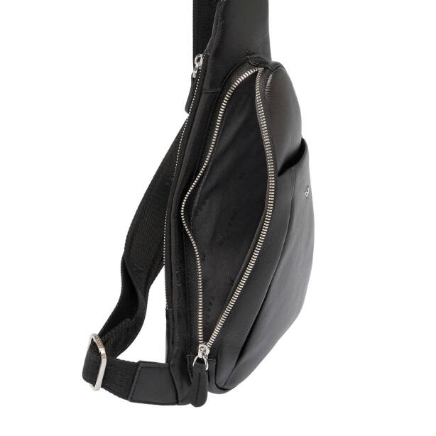 Siyah Deri Erkek Çapraz Askılı Çanta - S1AC00021525-A85 - Tergan