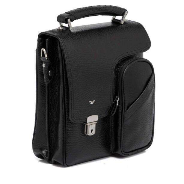 Siyah Deri Erkek Çapraz Askılı Çanta - S1AC00022709-P2Y - 2