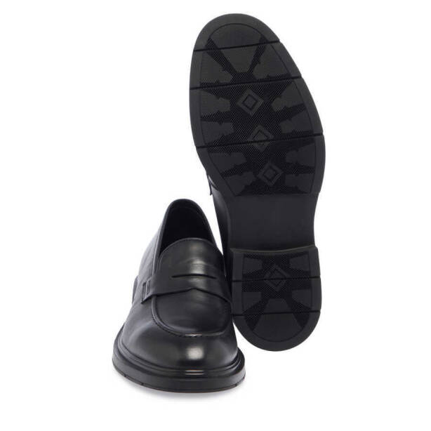 Siyah Hakiki Deri Erkek Casual Ayakkabı - E23S1AY56540-A23 - 4