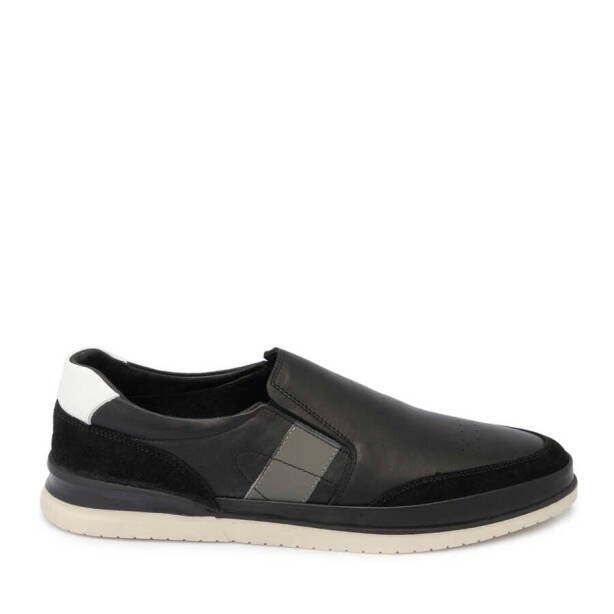 Siyah Deri Erkek Casual Ayakkabı - E24I1AY56690-A23 - 3