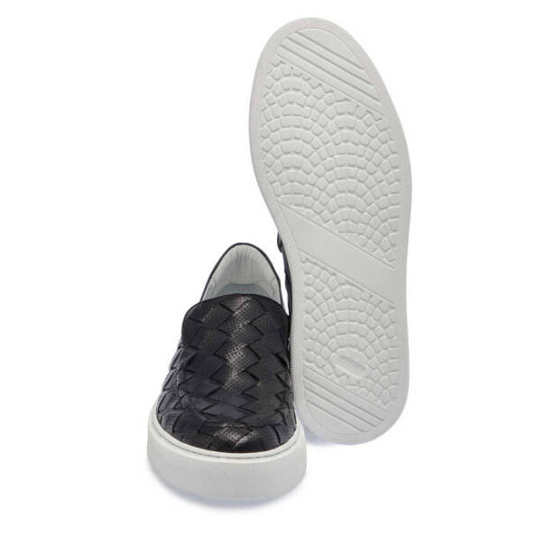 Siyah Deri Erkek Casual Ayakkabı - E24I1AY56701-C1U - 4