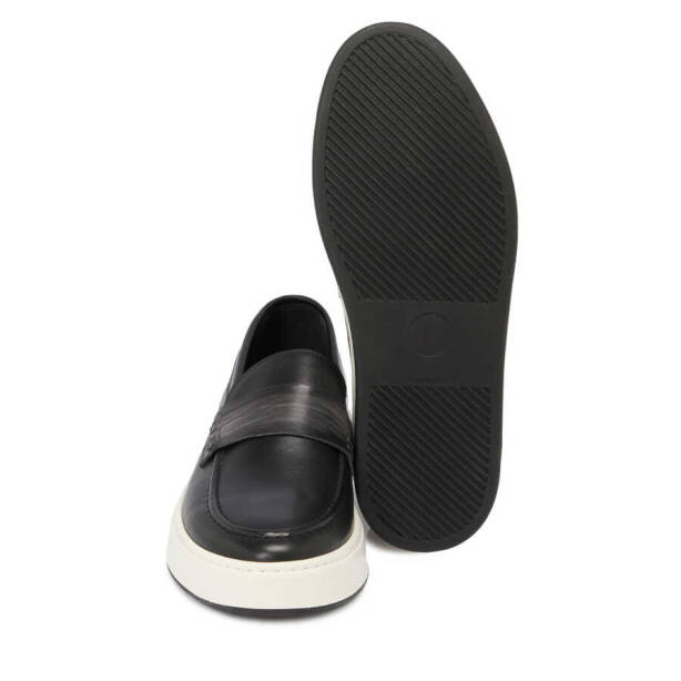 Siyah Deri Erkek Casual Ayakkabı - E24I1AY56719-A43 - 4