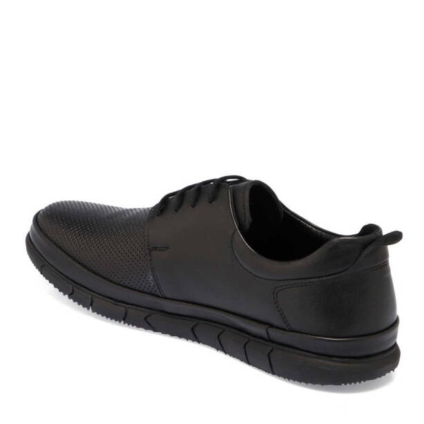 Siyah Hakiki Deri Erkek Casual Ayakkabı - E24I1AY56770-A23 - 3