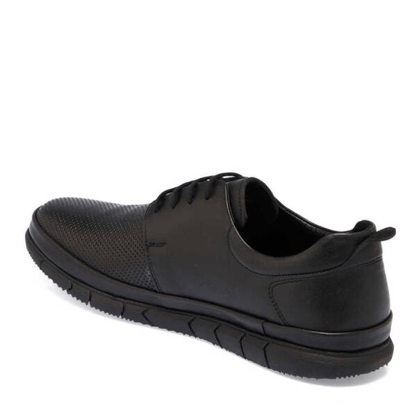 Siyah Hakiki Deri Erkek Casual Ayakkabı - E24I1AY56770-A23 - 3