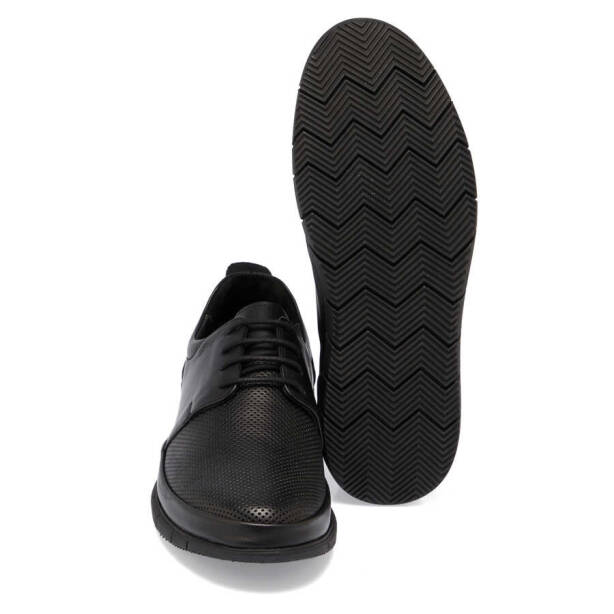 Siyah Hakiki Deri Erkek Casual Ayakkabı - E24I1AY56770-A23 - 4