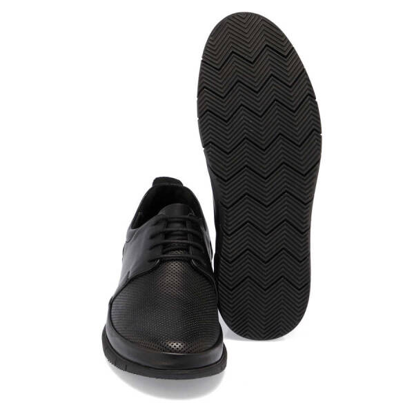 Siyah Hakiki Deri Erkek Casual Ayakkabı - E24I1AY56770-A23 - 4