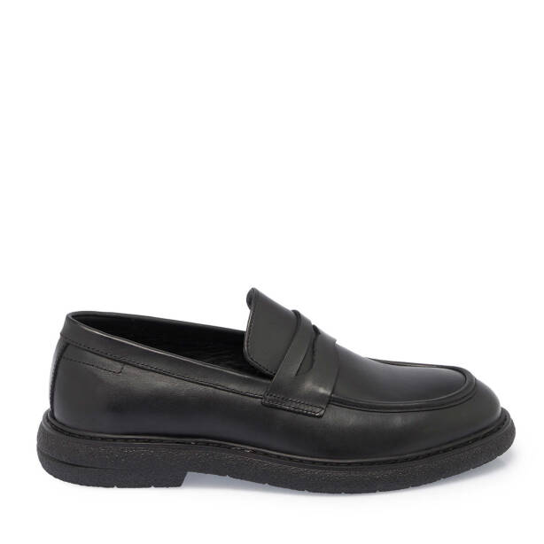 Siyah Deri Erkek Casual Ayakkabı - E24S1AY57074-A23 - Tergan