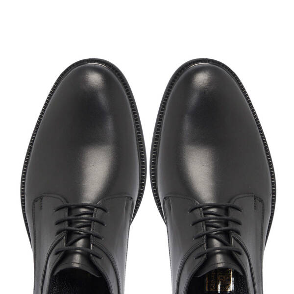 Siyah Hakiki Deri Erkek Casual Ayakkabı - E25I1AY57159-A23 - 5