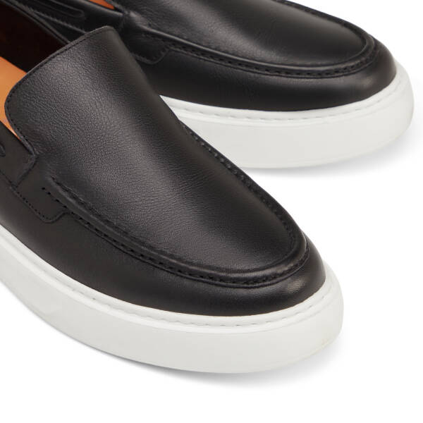 Siyah Hakiki Deri Erkek Casual Ayakkabı - E25I1AY57181-A23 - 3