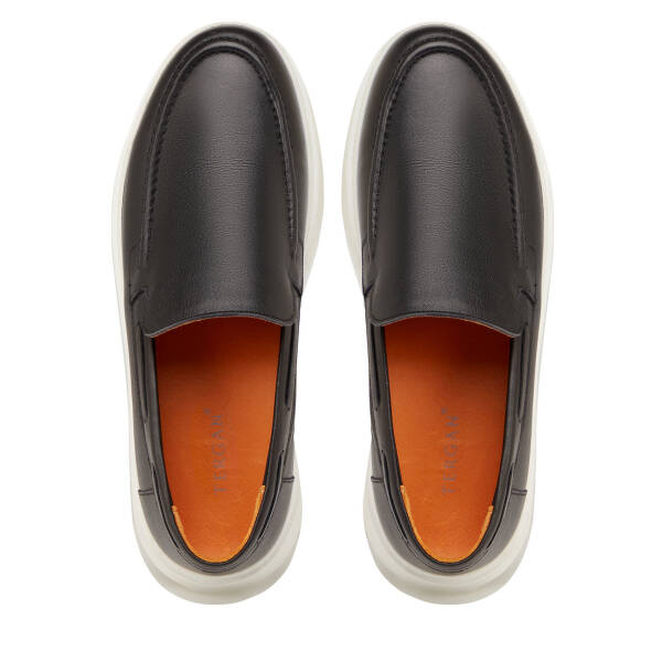 Siyah Hakiki Deri Erkek Casual Ayakkabı - E25I1AY57181-A23 - 5