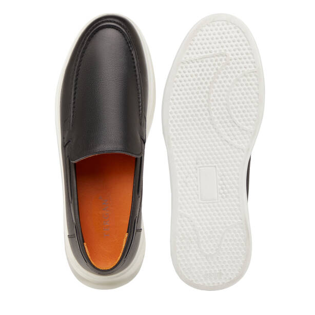 Siyah Hakiki Deri Erkek Casual Ayakkabı - E25I1AY57181-A23 - 6