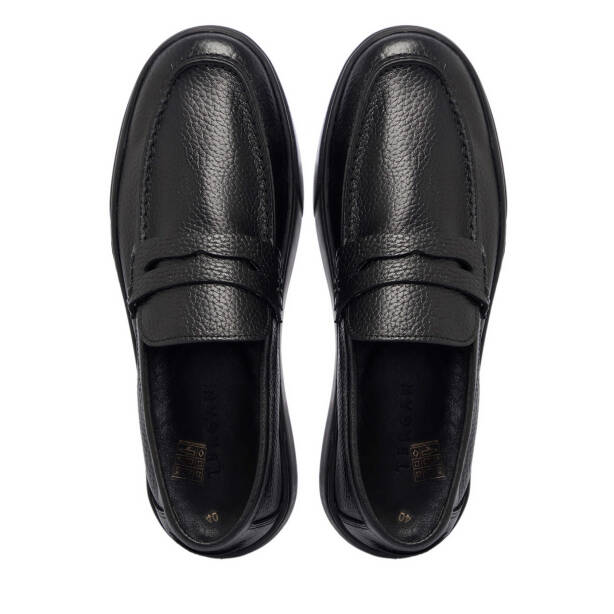 Siyah Hakiki Deri Erkek Casual Ayakkabı - E25I1AY57232-A41 - 5