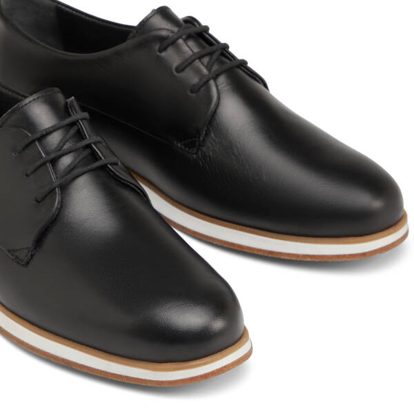 Siyah Hakiki Deri Erkek Casual Ayakkabı - E25I1AY57293-A23 - 3