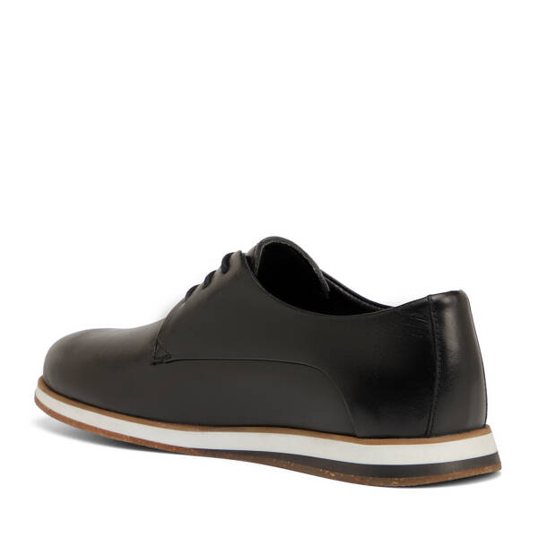 Siyah Hakiki Deri Erkek Casual Ayakkabı - E25I1AY57293-A23 - 4