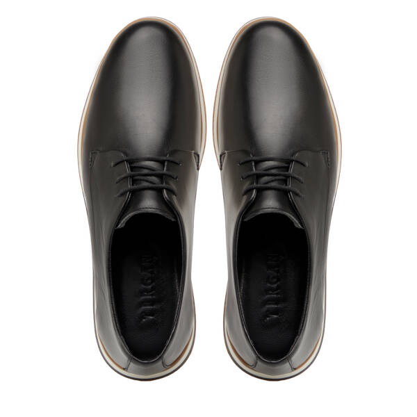 Siyah Hakiki Deri Erkek Casual Ayakkabı - E25I1AY57293-A23 - 5