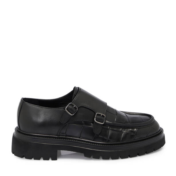 Siyah Deri Erkek Casual Ayakkabı - E25S1AY57514-A23 - 3