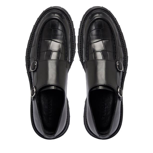 Siyah Deri Erkek Casual Ayakkabı - E25S1AY57514-A23 - 5