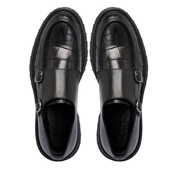 Siyah Deri Erkek Casual Ayakkabı - E25S1AY57514-A23 - 5